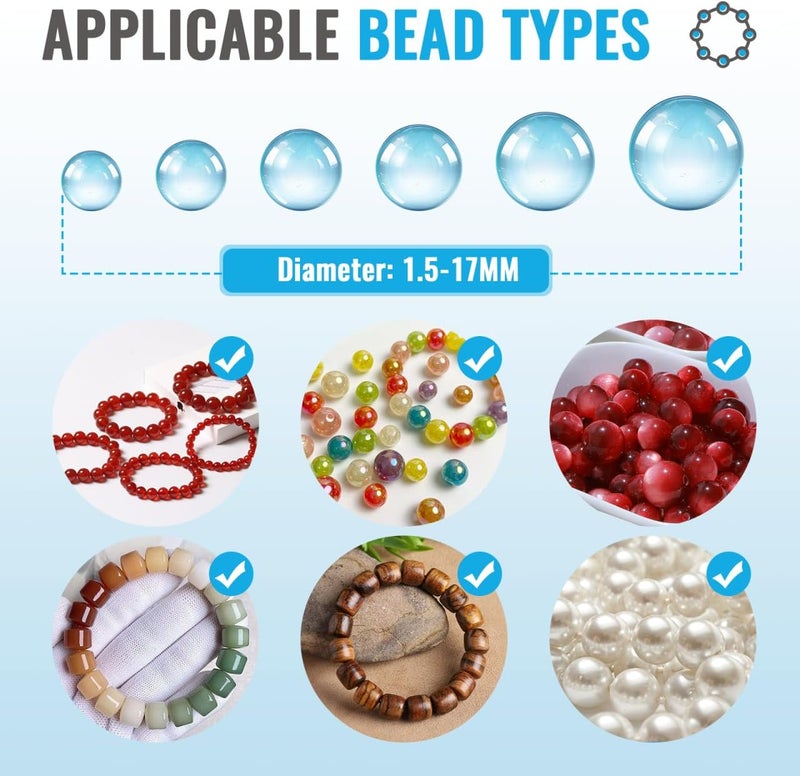 YUCHENGTECH Electric Bead Spinner Stainless Steel Beading Machine for 1.5-17MM Beads 2 Channels Electric Bracelet Spinner Bead Spinner for Jewelry Making Speed Adjustable with Spinner Needles - Image 3